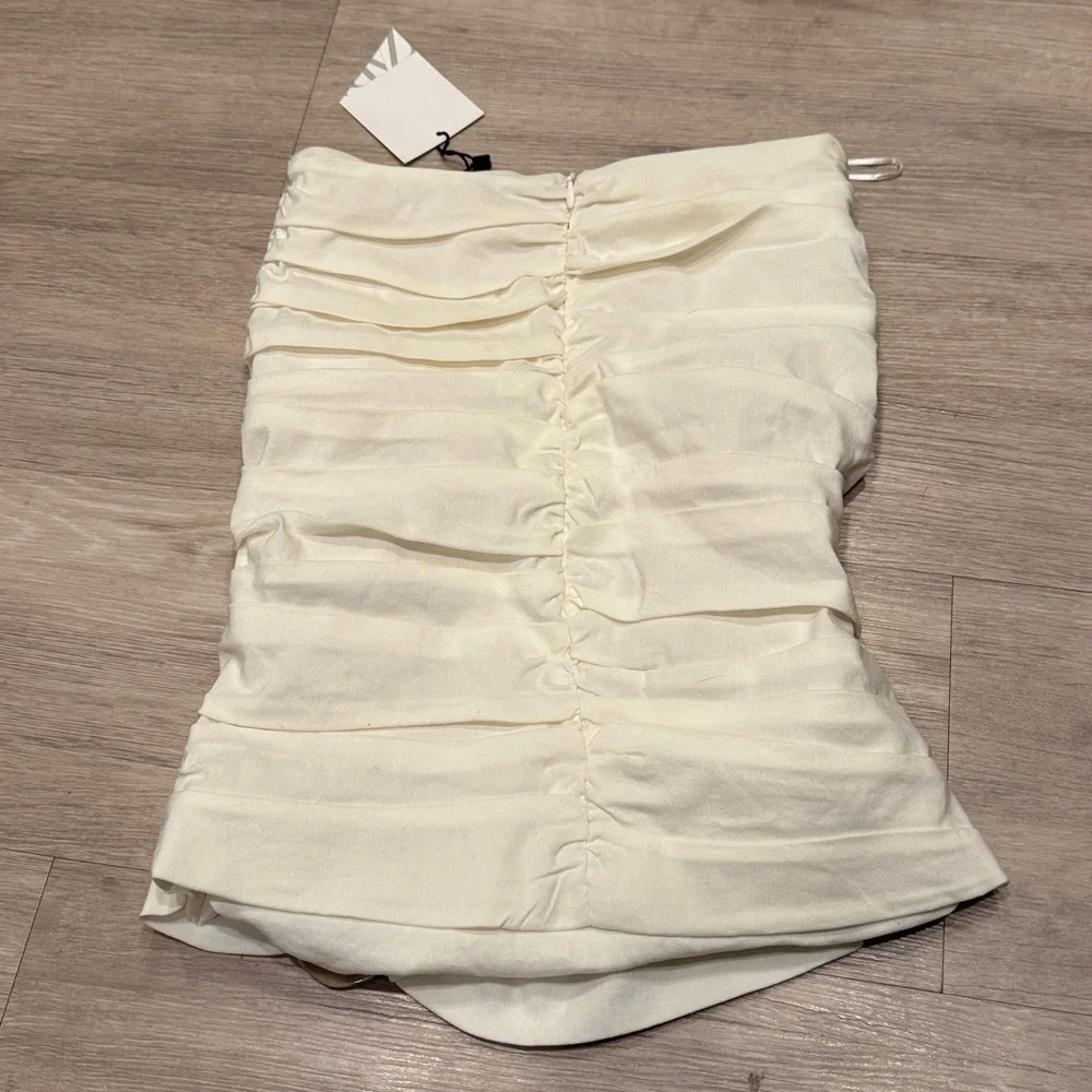 New Zara Cream Beachy Skirt